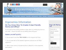 Tablet Screenshot of ergonomics-info.com